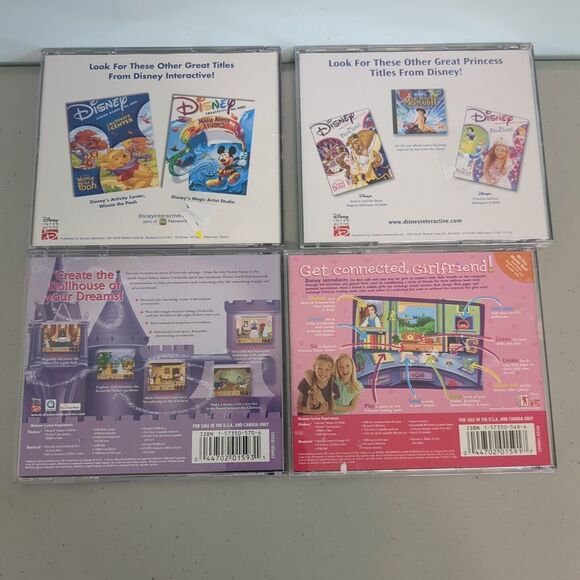 Disney Princess PC Game Lot 4 Fashion mermaid Cinderella snow White Windows Mac - Picture 3 of 3